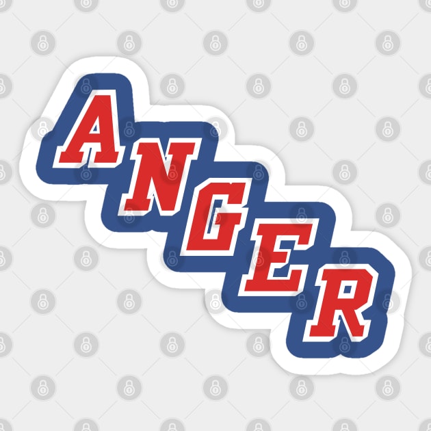 NY Anger Sticker by Carl Cordes